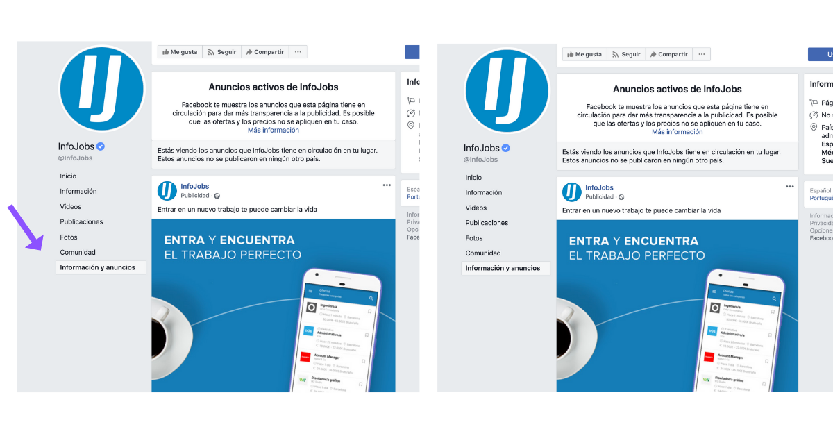 espiar anuncios